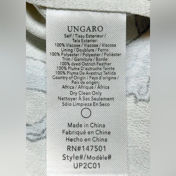 UNGARO Women's Courtney Feather-Trim Wrap Cardigan NEW WITH TAG SIZE US M NWT - Picture 7 of 8